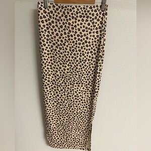 Leopard print pencil skirt